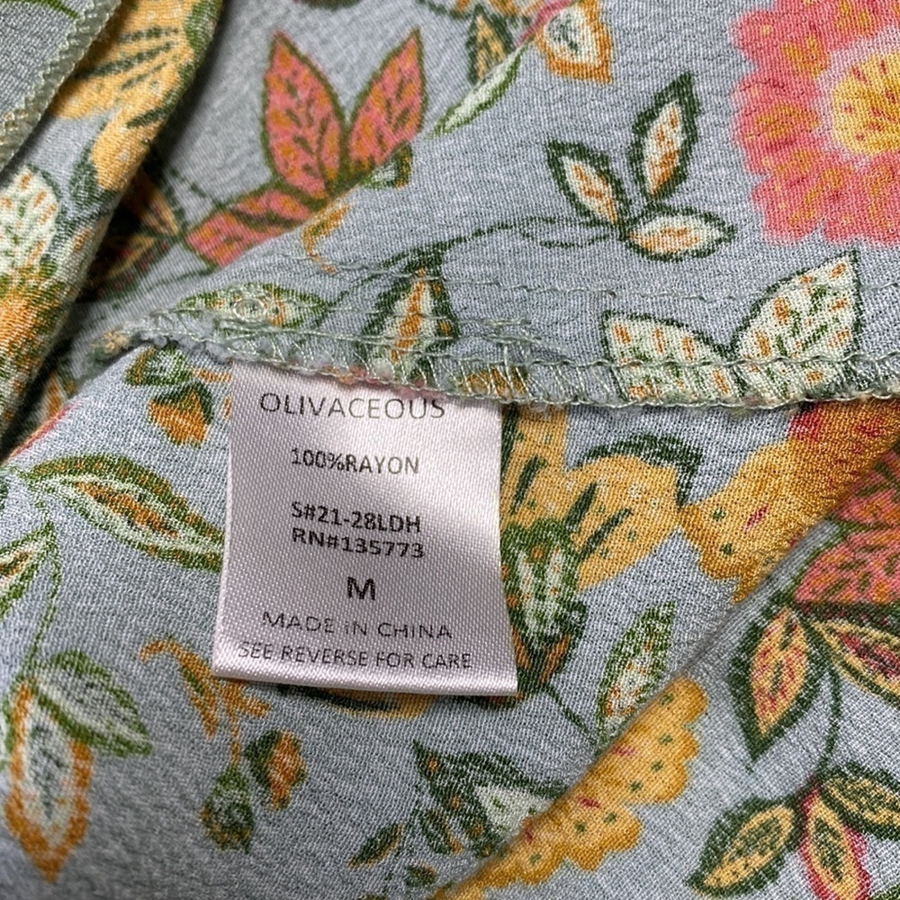 Olivaceous Floral Cottagecore Maxi Dress Size Medium - Picture 8 of 9